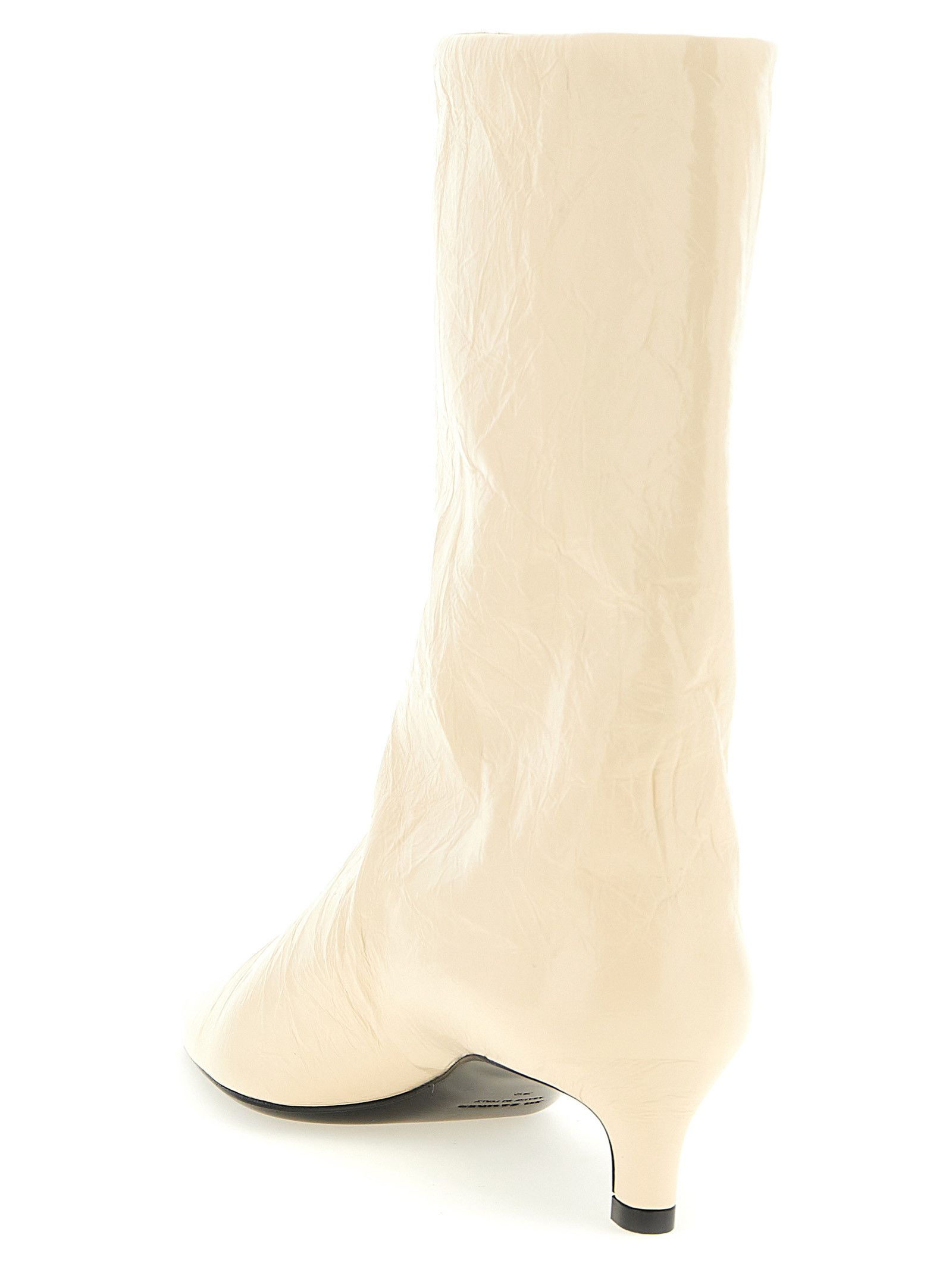 Jil Sander Craquelé Leather Ankle Boots Size US 9 / IT 39 - 3 Thumbnail