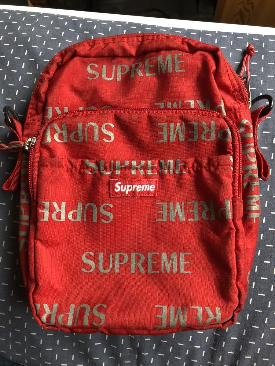 Supreme SS16 2016 SUPREME 3M REFLECTIVE SIDE SHOULDER BAG IN ReD Grailed