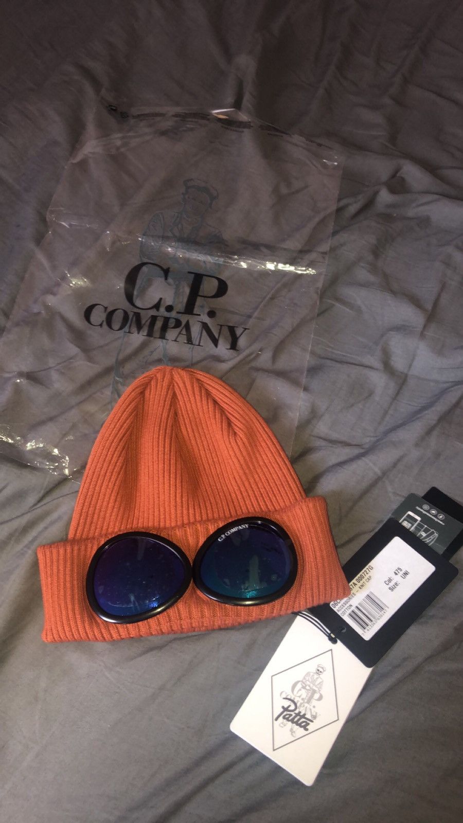 C.P. Company cp company x patta / cotton goggle beanie (Umber) | Grailed