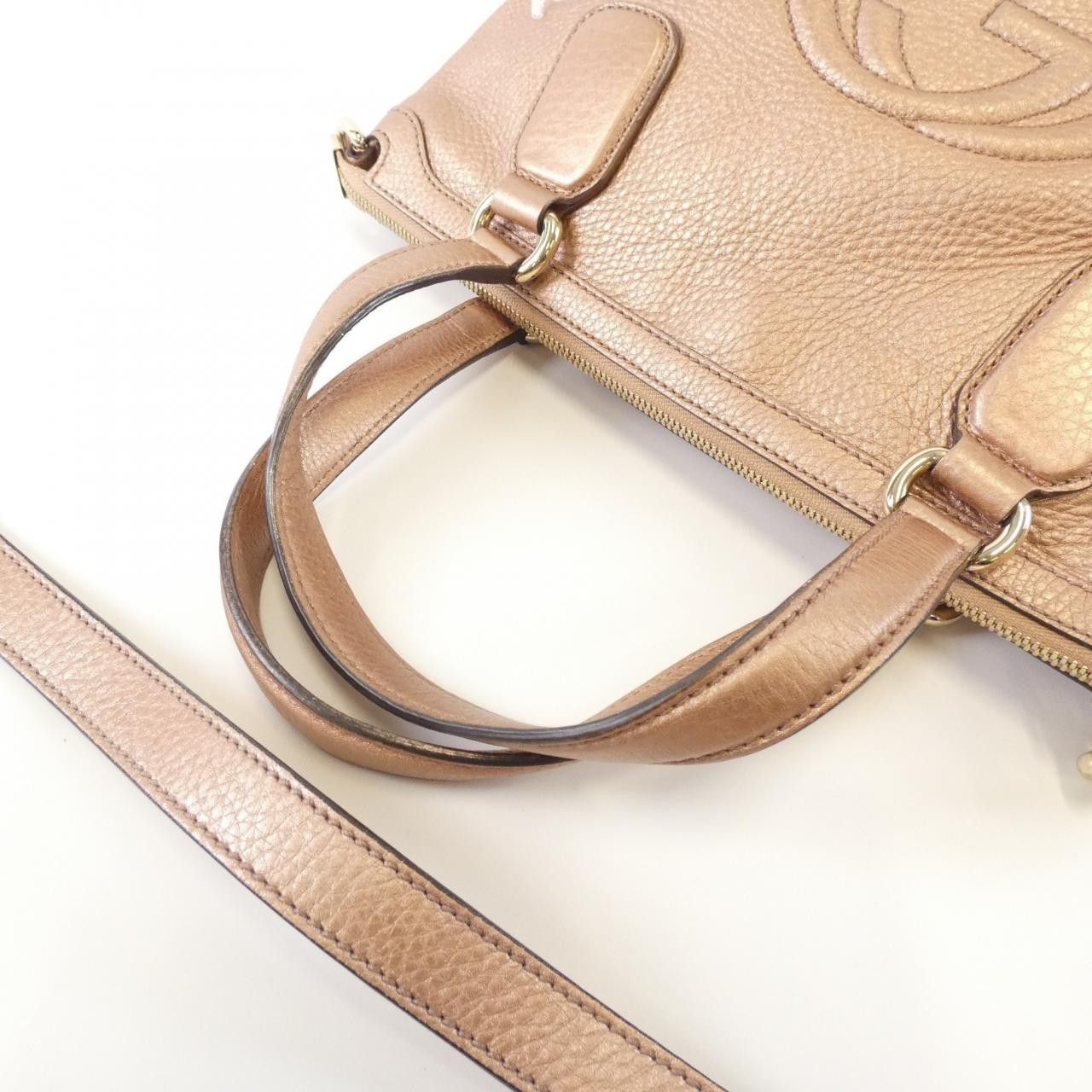 Gucci Gucci Gucci Metallic Leather Bag Leather Crossbody Bag 308362 AH90Z DUTY FREE for USA Size ONE SIZE - 6 Thumbnail