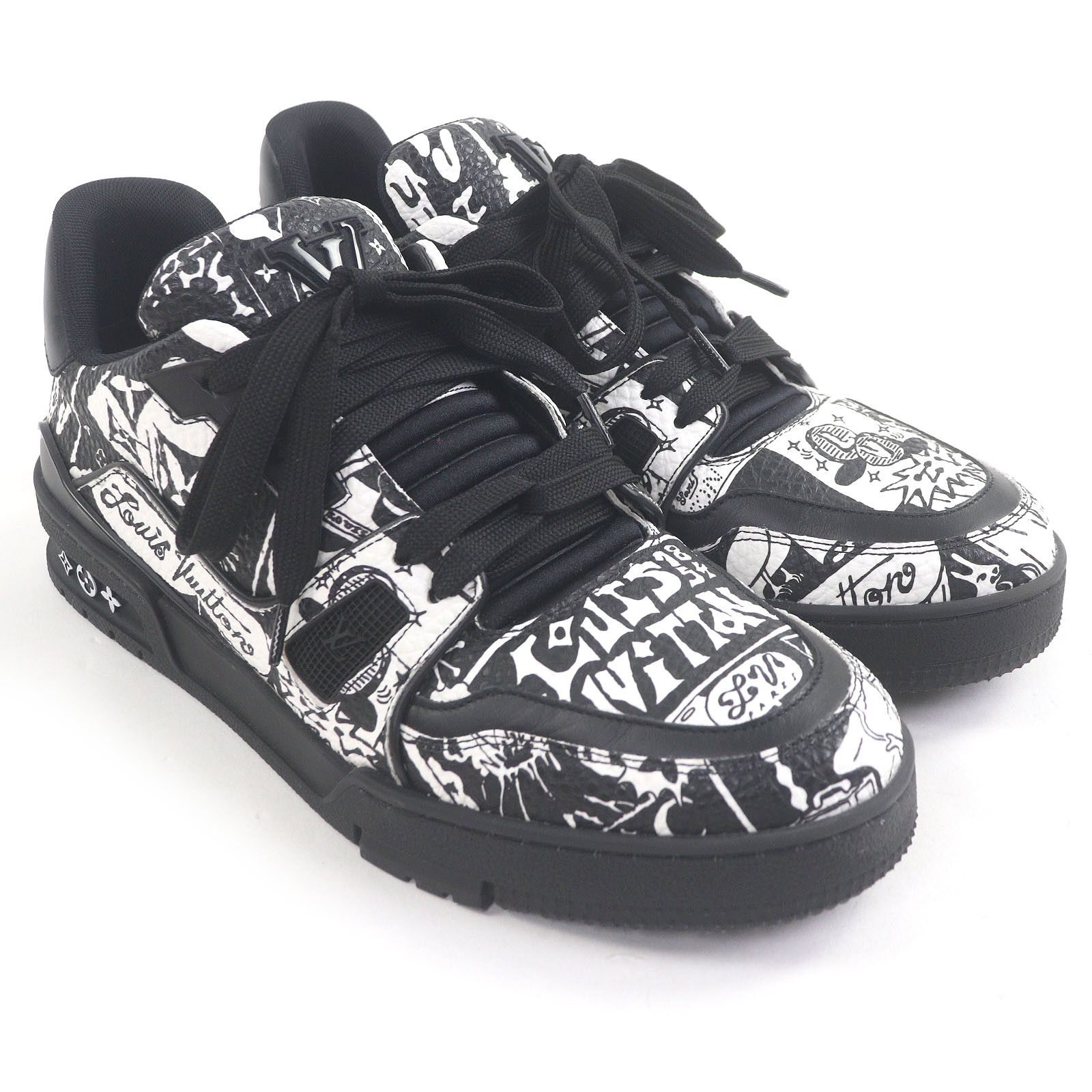 Louis Vuitton Louis Vuitton Louis Vuitton LV Trainer Line Sneakers Leather Shoes DUTY FREE for USA Size ONE SIZE - 3 Thumbnail