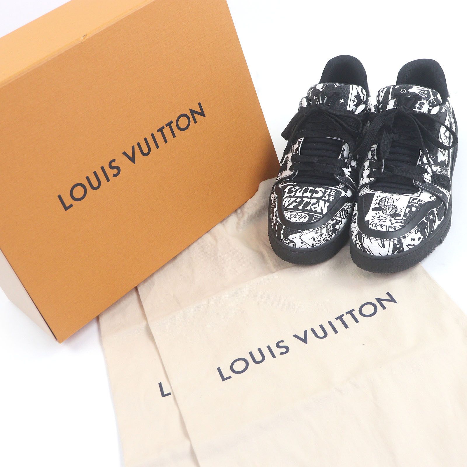 Louis Vuitton Louis Vuitton Louis Vuitton LV Trainer Line Sneakers Leather Shoes DUTY FREE for USA Size ONE SIZE - 2 Thumbnail