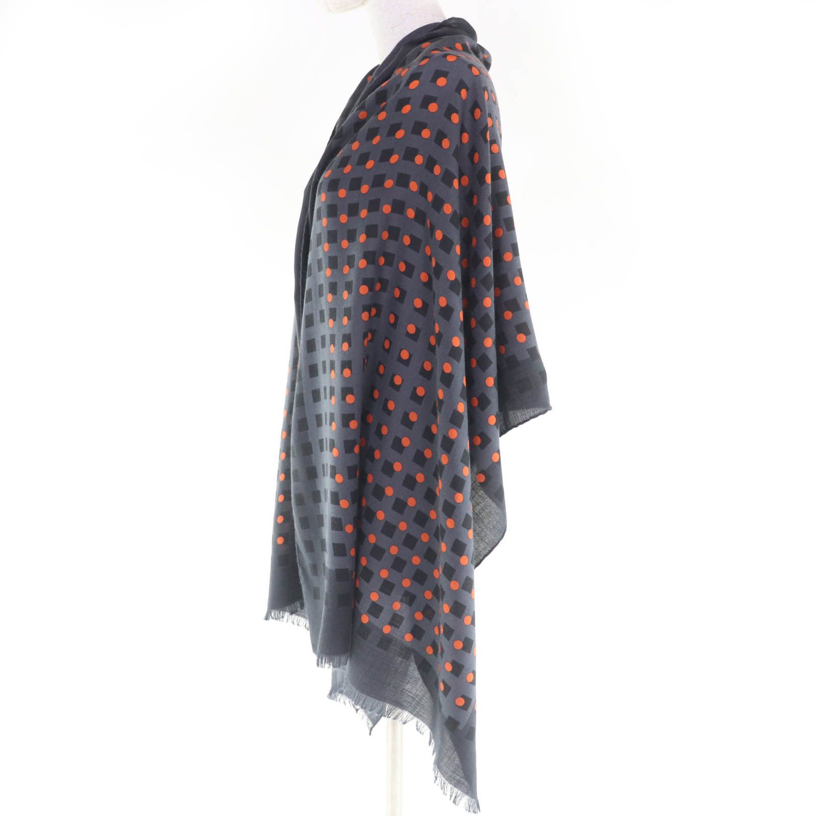 Hermes Hermes Hermes Stall Dot Large Cashmere Shawl Natural Material Shawl DUTY FREE for USA Size ONE SIZE - 4 Thumbnail