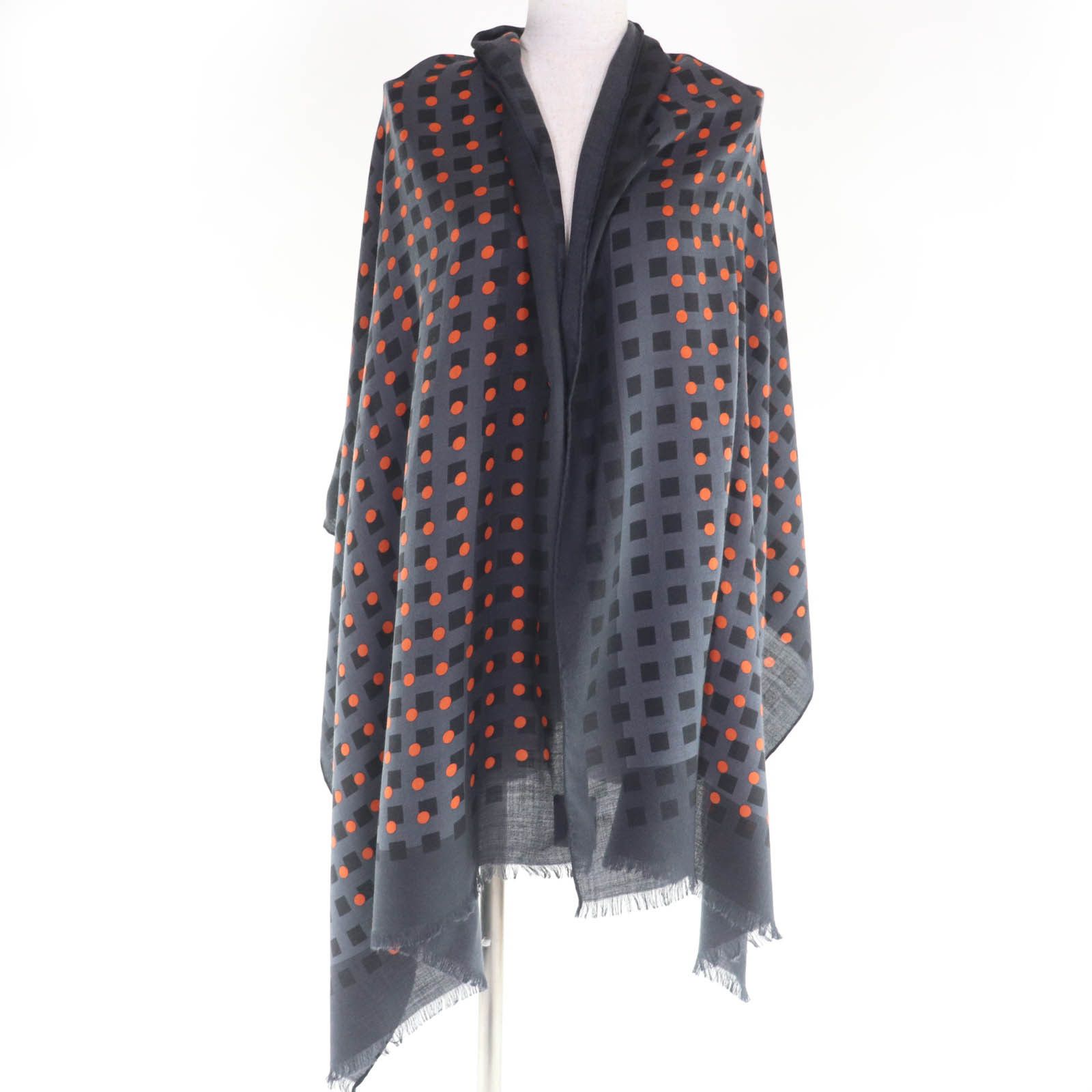 Hermes Hermes Hermes Stall Dot Large Cashmere Shawl Natural Material Shawl DUTY FREE for USA Size ONE SIZE - 3 Thumbnail