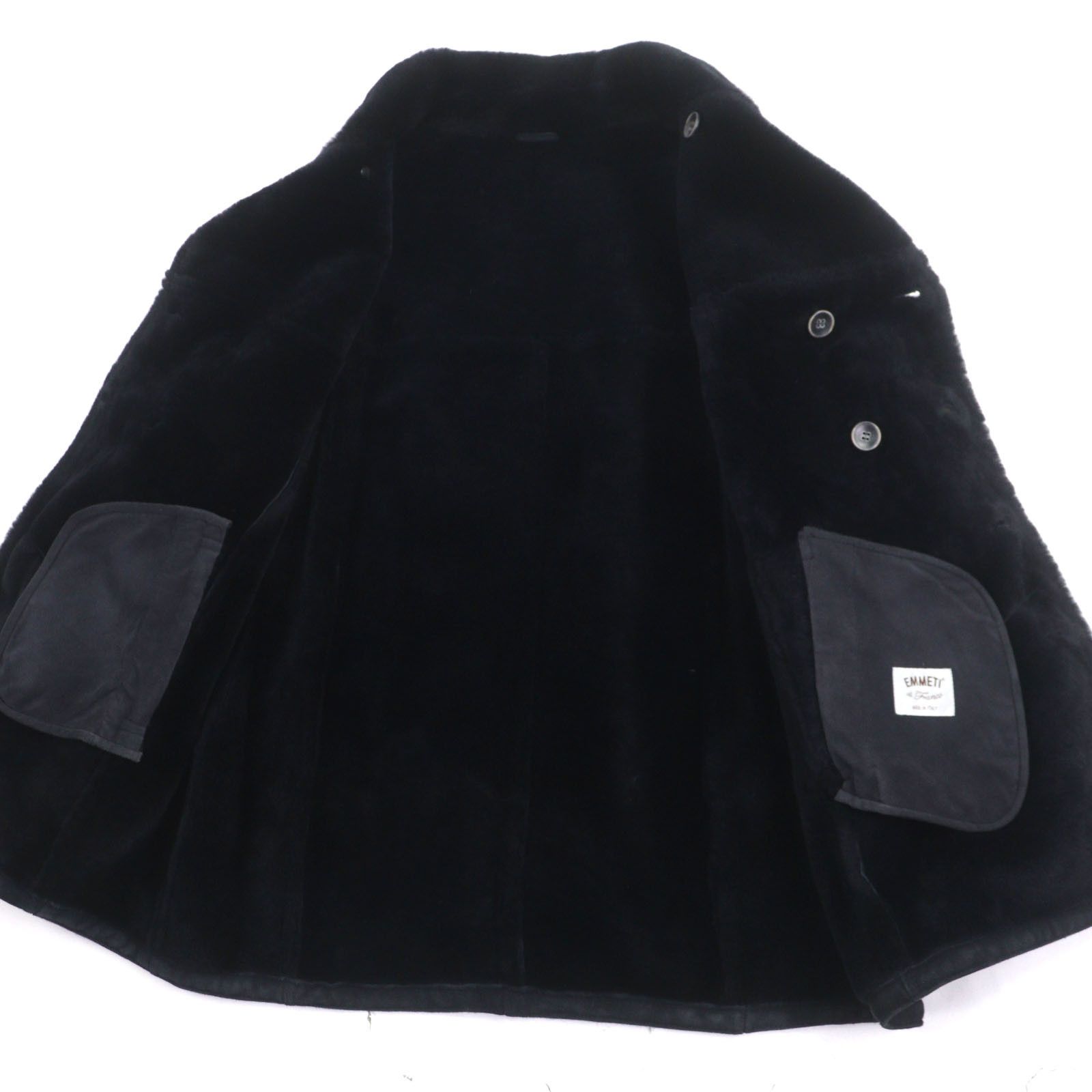 Other Other EMMETI Mouton Double-breasted Coat Leather Outerwear DUTY FREE for USA Size ONE SIZE - 4 Thumbnail
