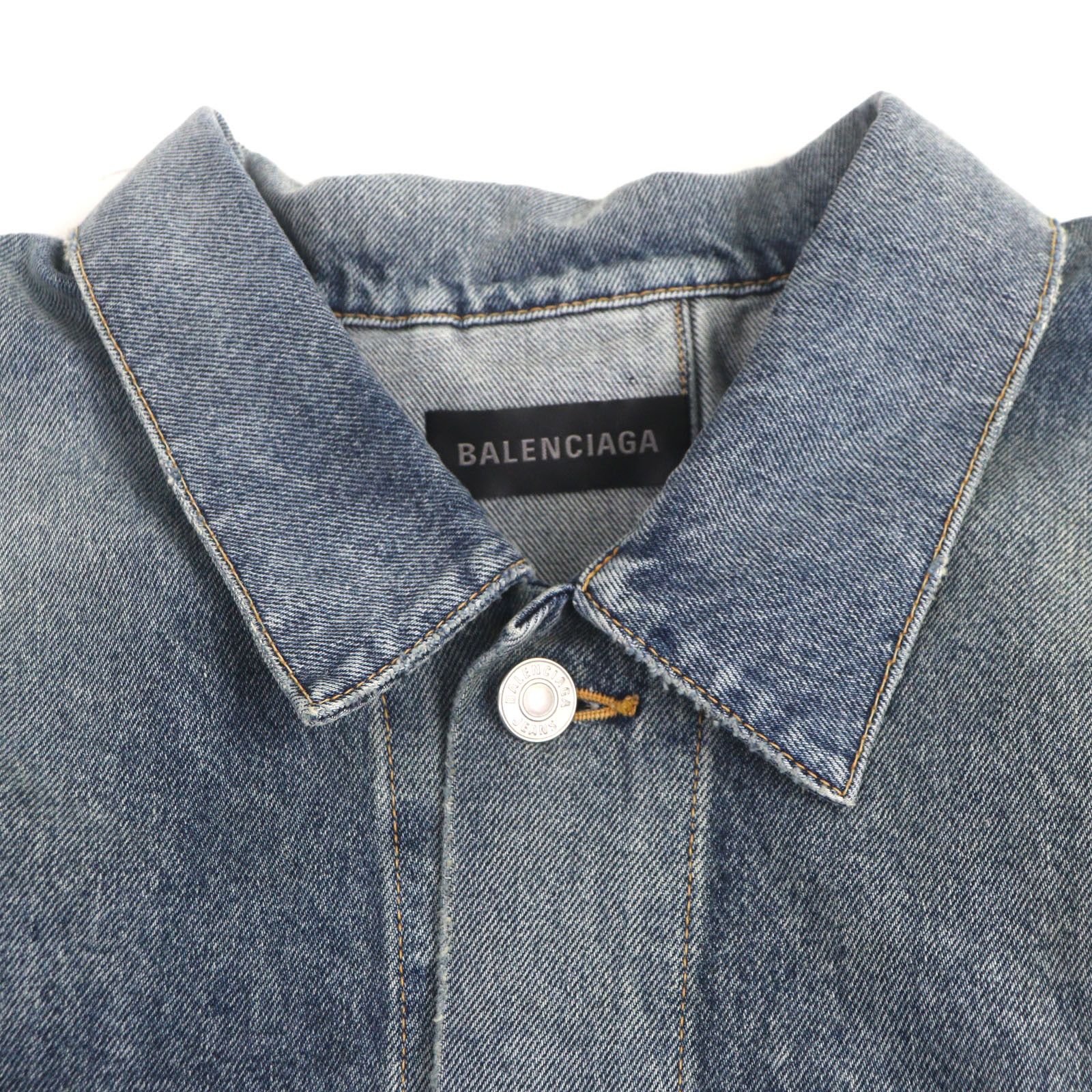 Balenciaga Balenciaga Balenciaga Deconstructed Panelled Denim Jacket Denim Outerwear 704527 DUTY FREE for USA Size ONE SIZE - 2 Thumbnail