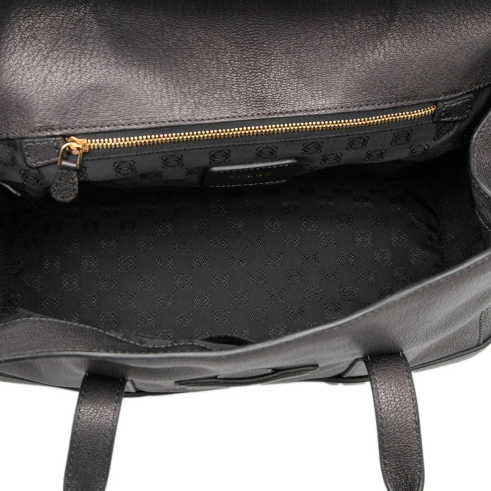 Loewe LOEWE handbag in grey charcoal leather for women Size ONE SIZE - 4 Thumbnail