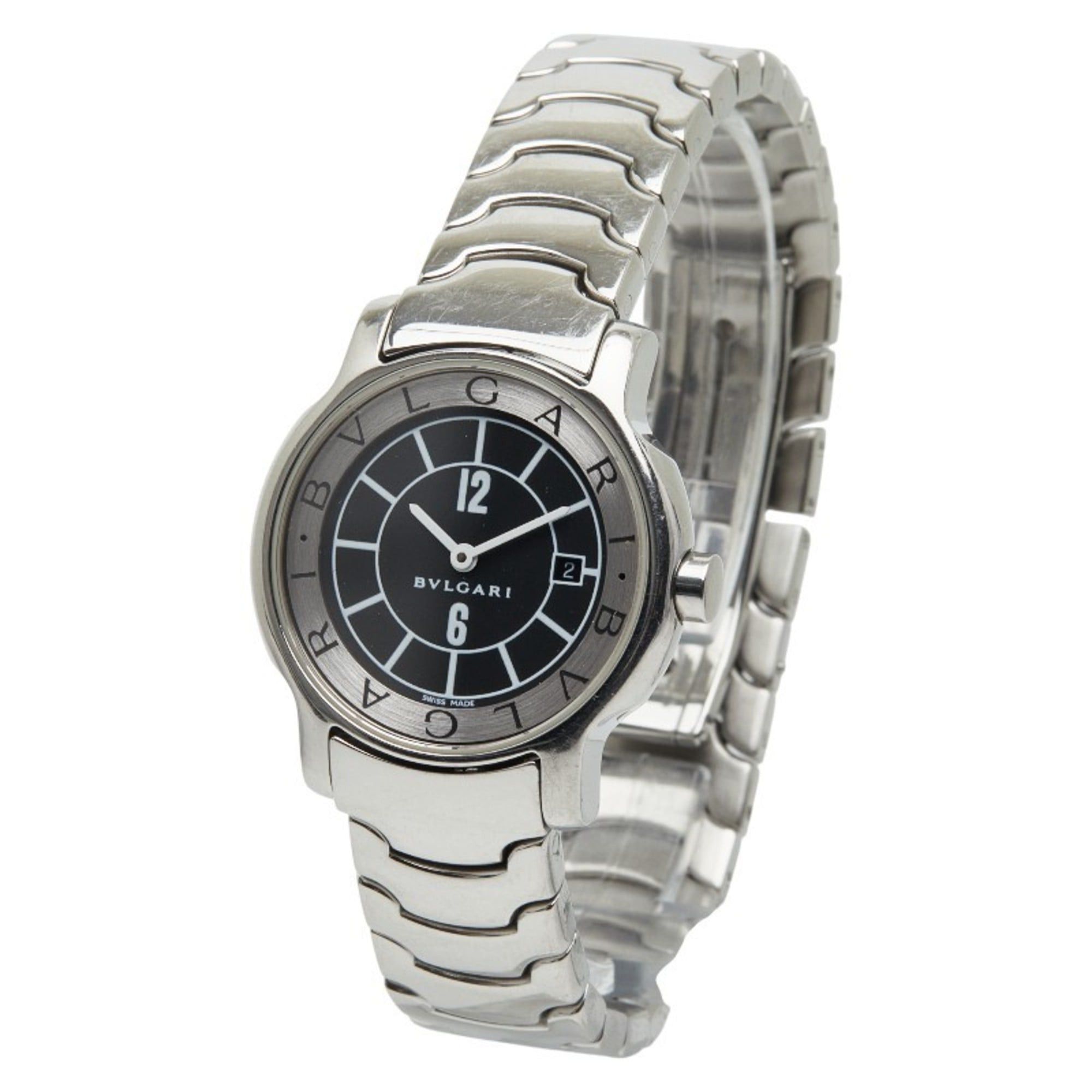 Bvlgari Bvlgari Solotempo ST29S Quartz Watch with Black Dial and Stainless Steel, Women's Size ONE SIZE - 2 Thumbnail