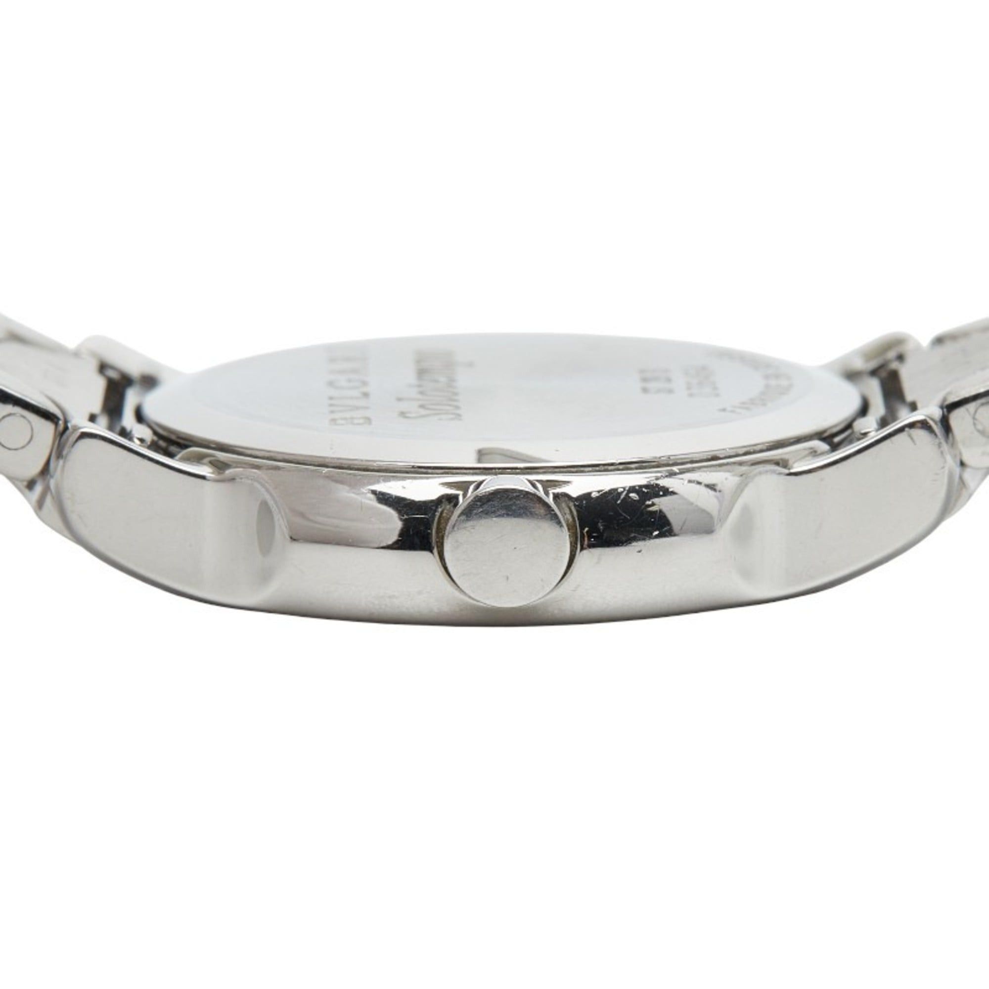 Bvlgari Bvlgari Solotempo ST29S Quartz Watch with Black Dial and Stainless Steel, Women's Size ONE SIZE - 5 Thumbnail