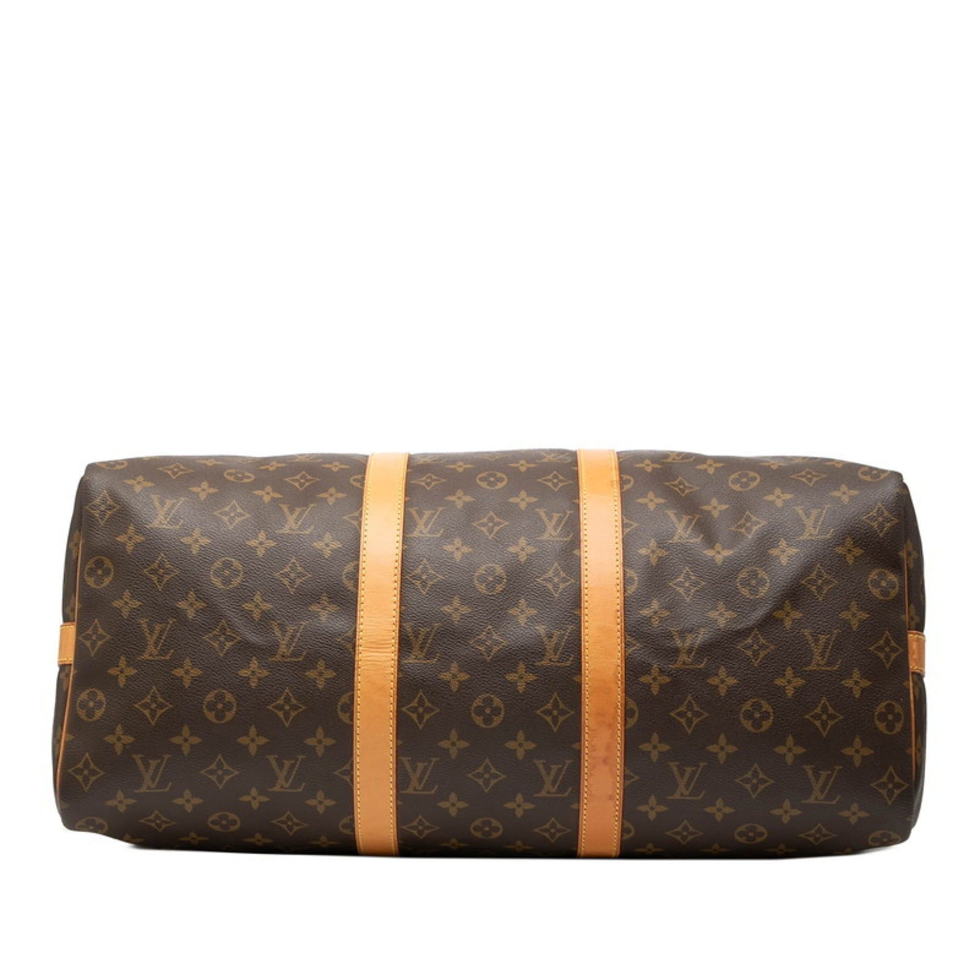 Louis Vuitton Louis Vuitton Monogram Keepall Bandouliere 50 Boston/Shoulder Bag, 2-Way, M41416, Brown Leather, Women's, LOUIS VUITTON Size ONE SIZE - 3 Thumbnail