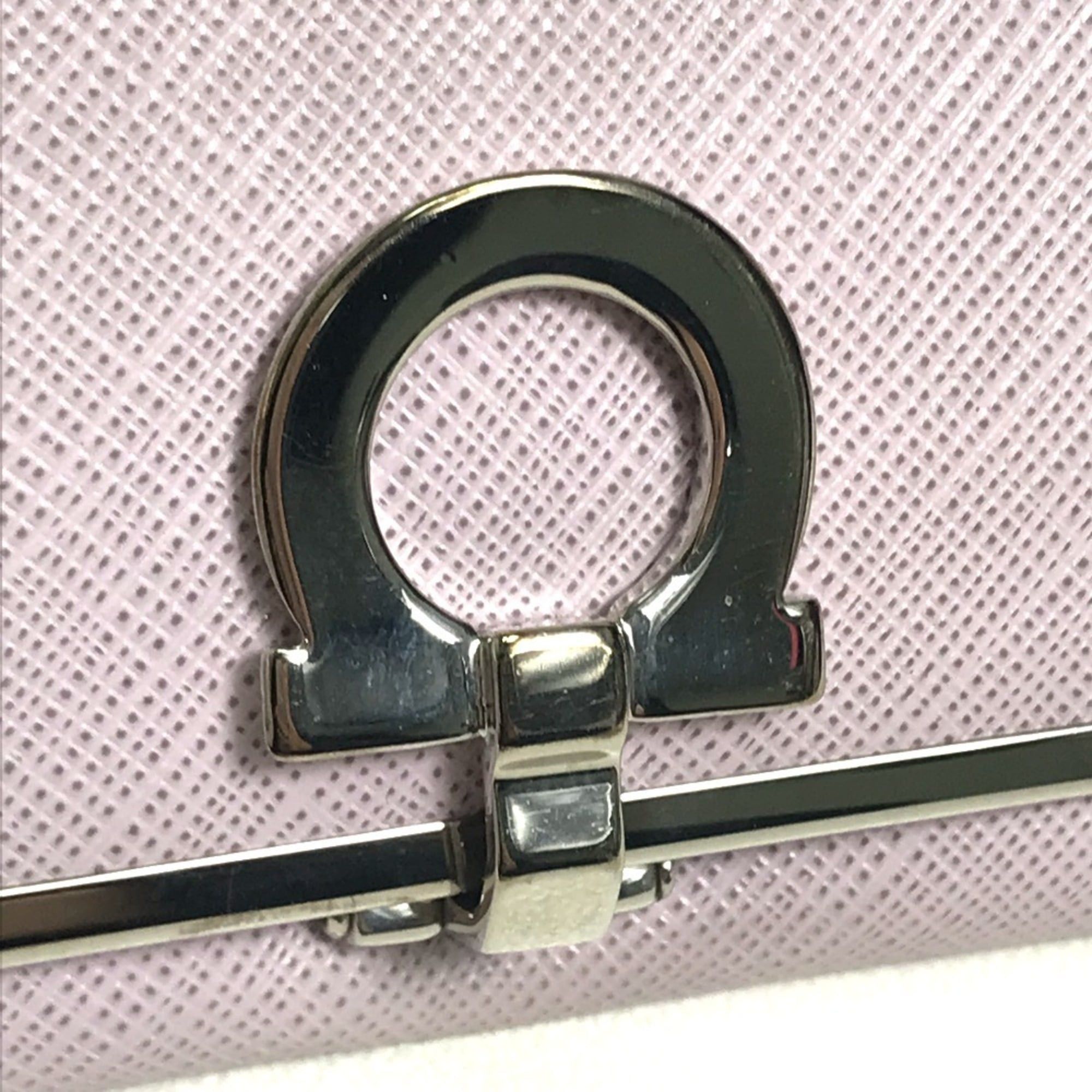 Salvatore Ferragamo Salvatore Ferragamo Gancini logo hardware long wallet in leather, women's, purple/light purple Size ONE SIZE - 5 Thumbnail