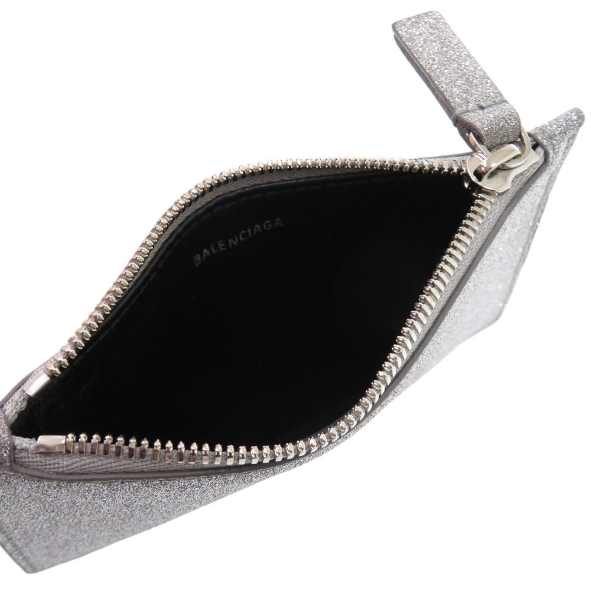 Balenciaga Excellent condition Balenciaga Everyday 551990 leather silver wallet/card case, coin purse, wallet 0017 BALENCIAGA Size ONE SIZE - 6 Thumbnail