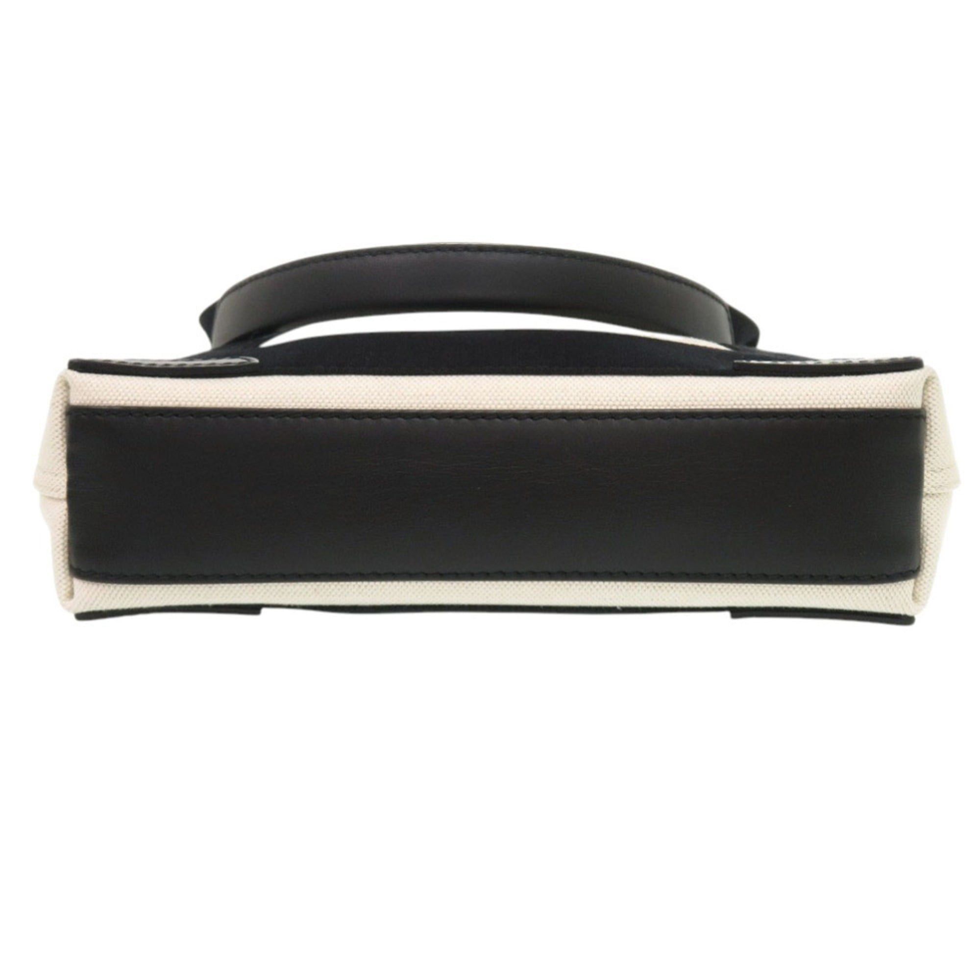 Balenciaga Like new Balenciaga Navy Cabas XS Canvas and Leather in Light Beige Black, 2-Way Handbag 0433 BALENCIAGA Size ONE SIZE - 6 Thumbnail