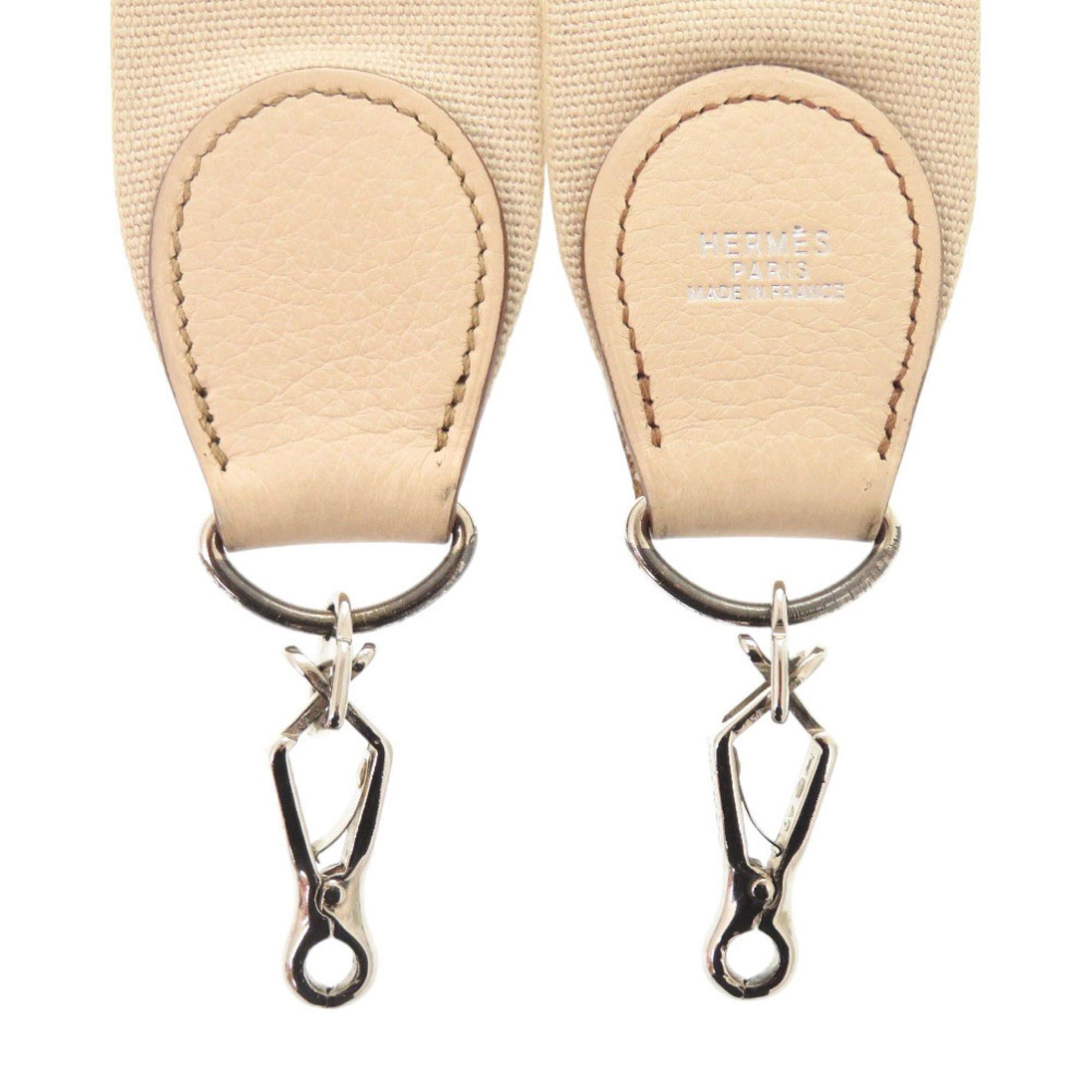 Hermes Hermès Evelyn strap, beige, silver hardware, Couchvel canvas, 1873 HERMES Size ONE SIZE - 2 Thumbnail