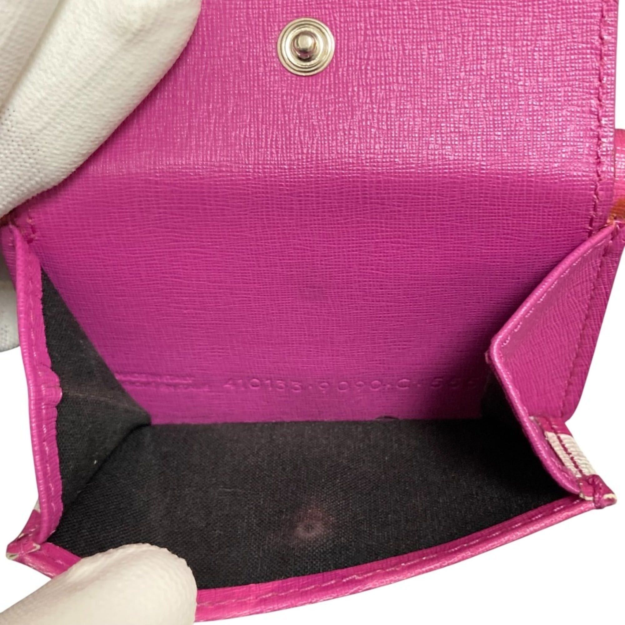 Balenciaga BALENCIAGA Paper Mini Wallet 410133 Pink Purple Women's Size ONE SIZE - 7 Thumbnail