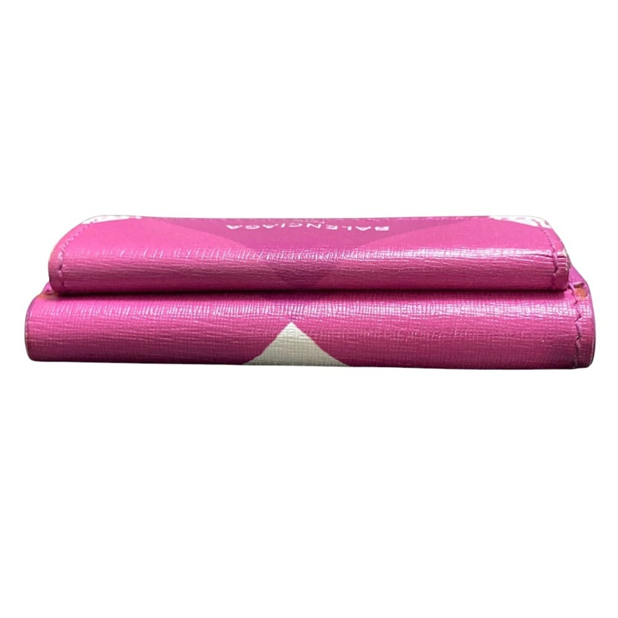 Balenciaga BALENCIAGA Paper Mini Wallet 410133 Pink Purple Women's Size ONE SIZE - 5 Thumbnail