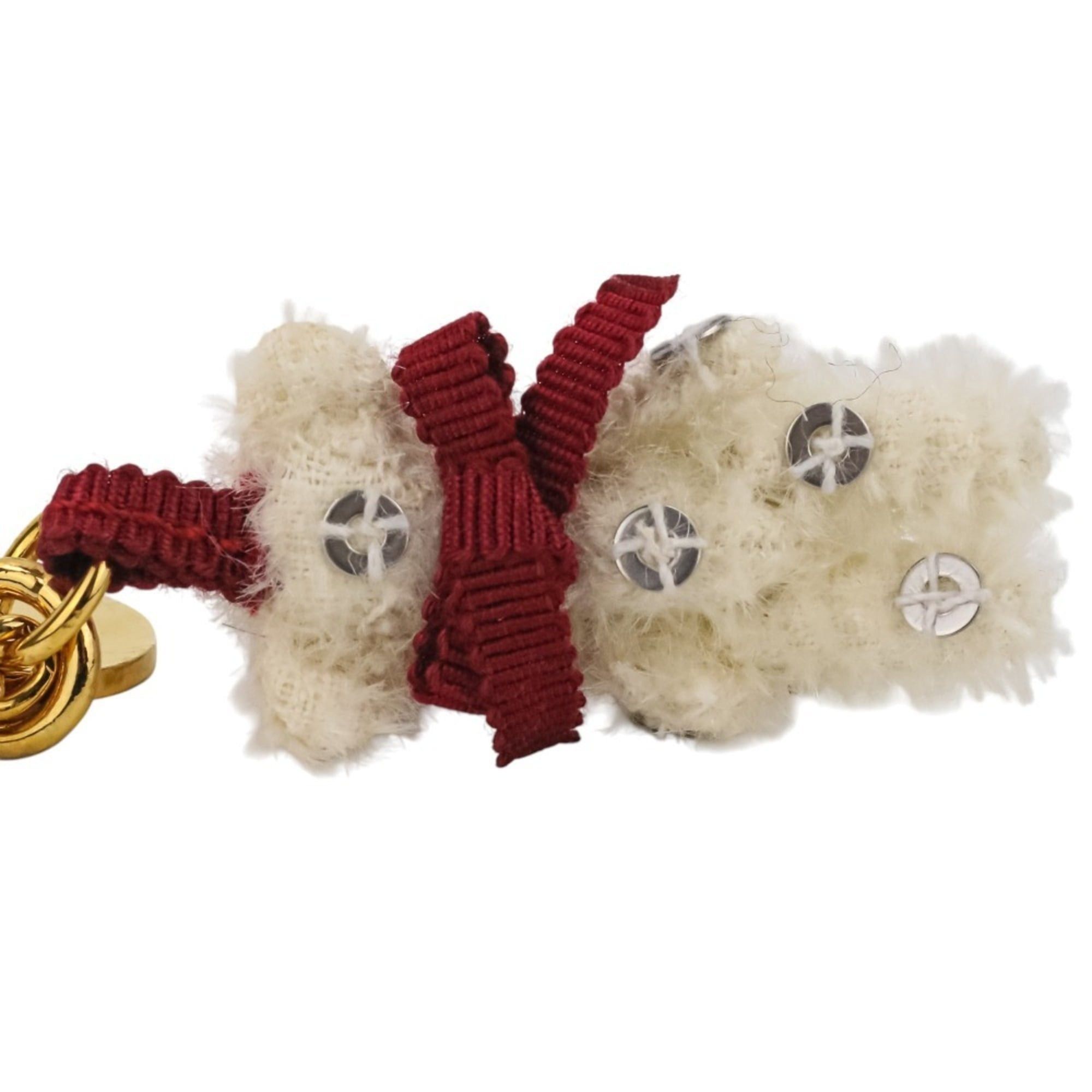 Prada Prada Sequin Bear Mini Charm Keychain Bag in White, Red, and Gold for Women Size ONE SIZE - 10 Thumbnail