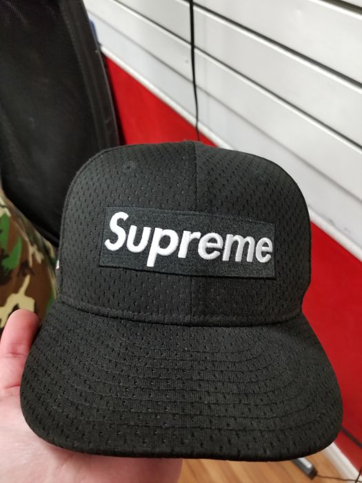 Supreme Black Supreme New Era World Famous 2018 Mesh Box Logo Cap