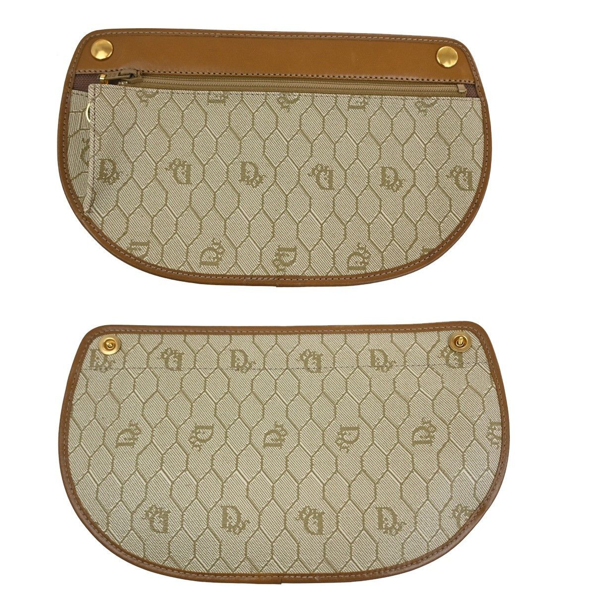 Dior Christian Dior Vintage Honeycomb Shoulder Bag Canvas and Leather Size ONE SIZE - 9 Thumbnail