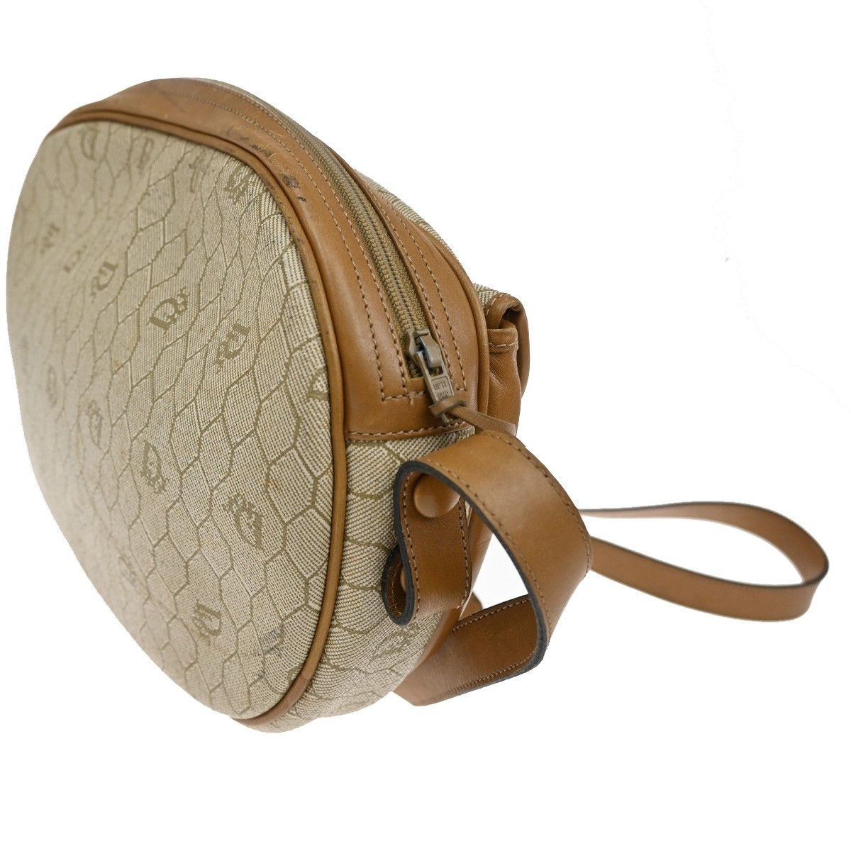 Dior Christian Dior Vintage Honeycomb Shoulder Bag Canvas and Leather Size ONE SIZE - 4 Thumbnail