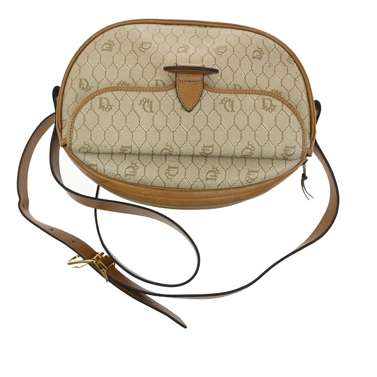 Dior Christian Dior Vintage Honeycomb Shoulder Bag Canvas and Leather Size ONE SIZE - 7 Thumbnail