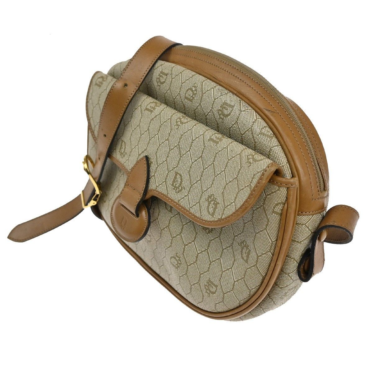 Dior Christian Dior Vintage Honeycomb Shoulder Bag Canvas and Leather Size ONE SIZE - 3 Thumbnail