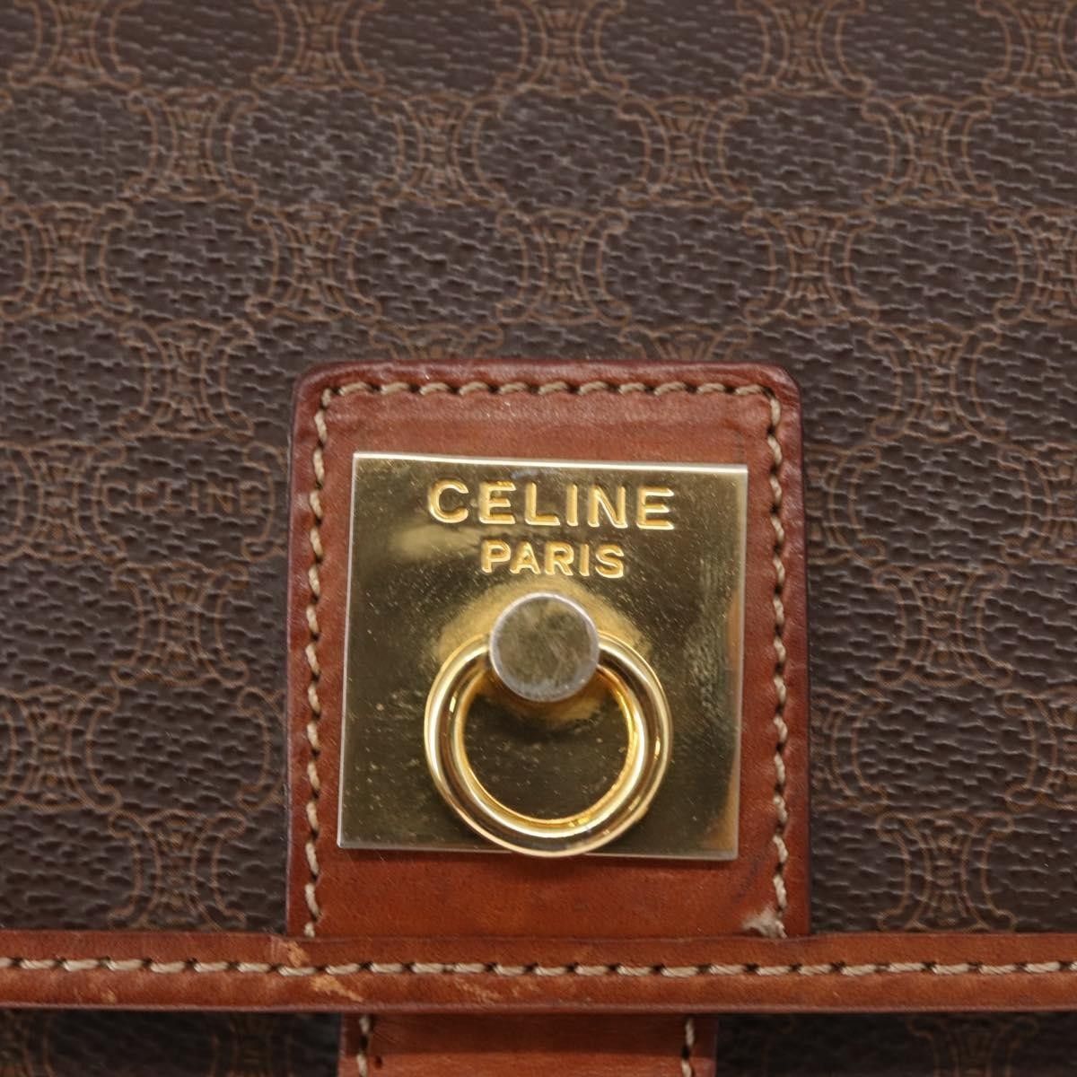 Celine Celine Vintage Macadam Shoulder Bag Canvas and Leather Size ONE SIZE - 12 Thumbnail