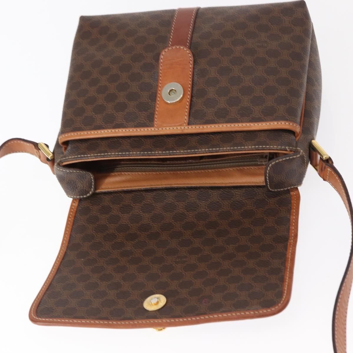 Celine Celine Vintage Macadam Shoulder Bag Canvas and Leather Size ONE SIZE - 19 Thumbnail