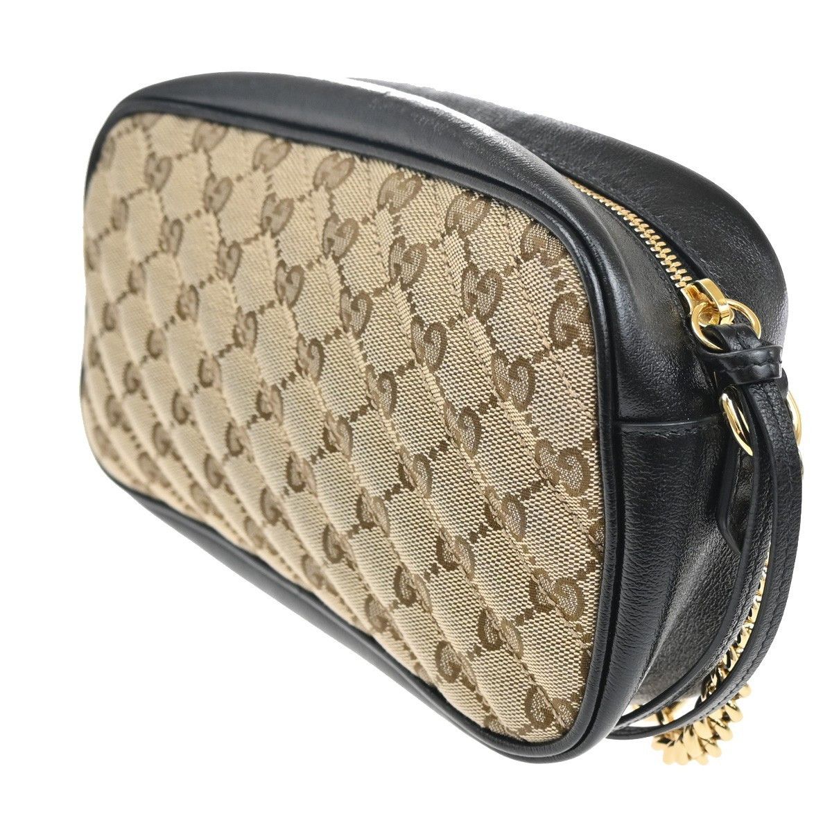 Gucci Gucci GG Marmont Shoulder Bag Diagonal Quilted GG Canvas with Leather Size ONE SIZE - 4 Thumbnail