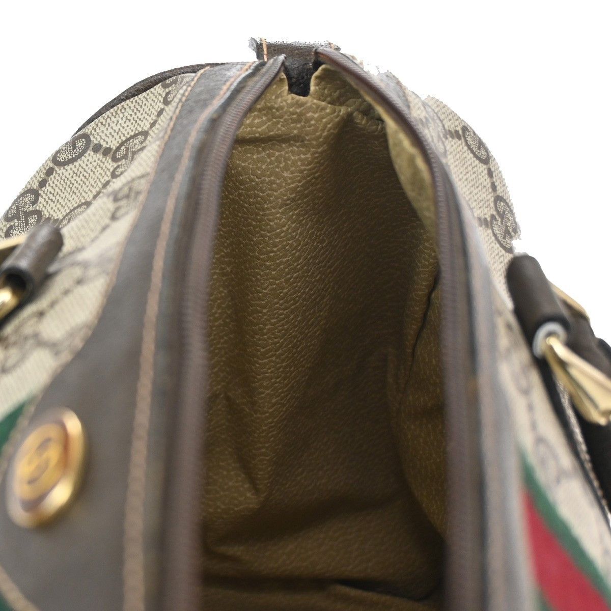 Gucci Gucci Vintage Web Boston Bag GG Coated Canvas Size ONE SIZE - 12 Thumbnail