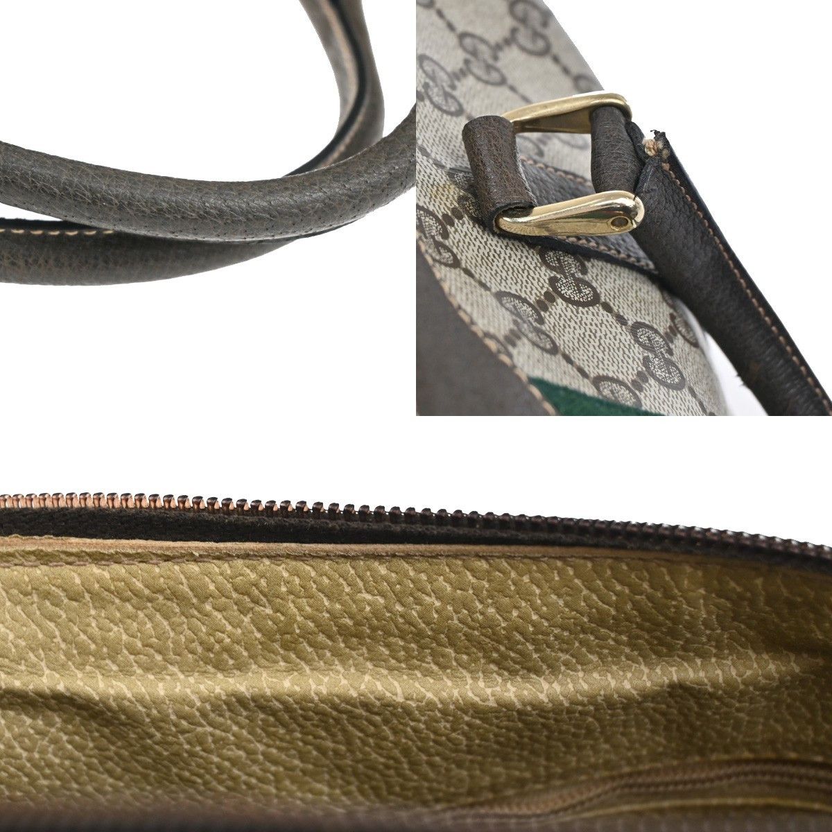 Gucci Gucci Vintage Web Boston Bag GG Coated Canvas Size ONE SIZE - 10 Thumbnail
