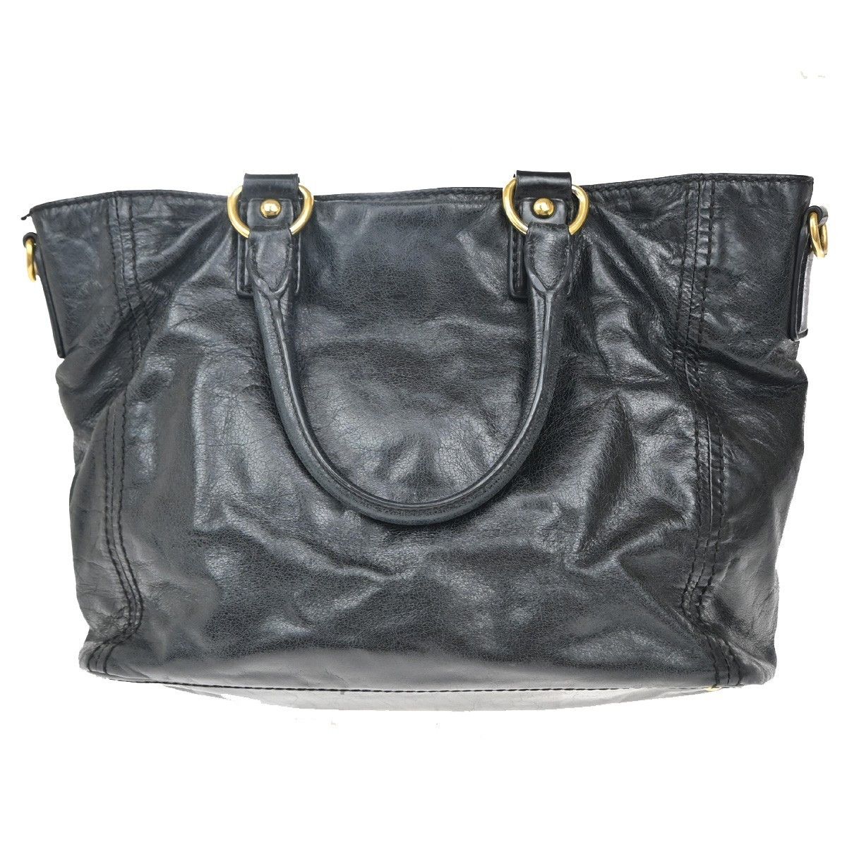 Prada Prada Front Pocket Convertible Tote Leather Size ONE SIZE - 2 Thumbnail