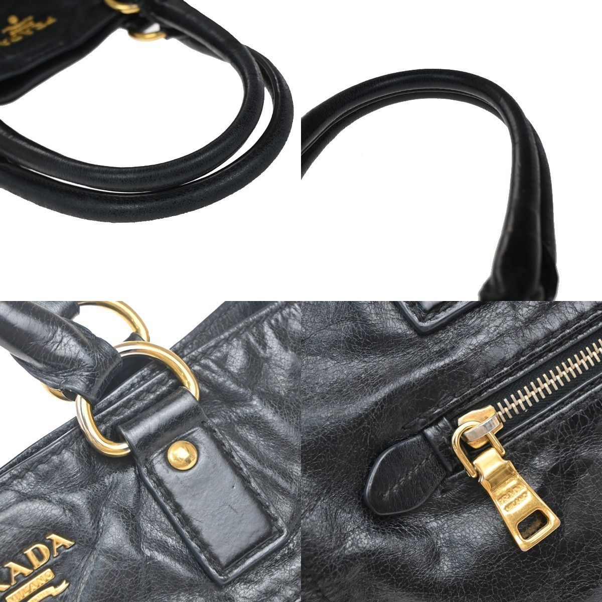 Prada Prada Front Pocket Convertible Tote Leather Size ONE SIZE - 9 Thumbnail