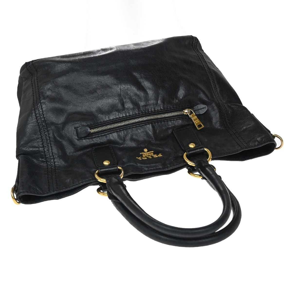Prada Prada Front Pocket Convertible Tote Leather Size ONE SIZE - 7 Thumbnail