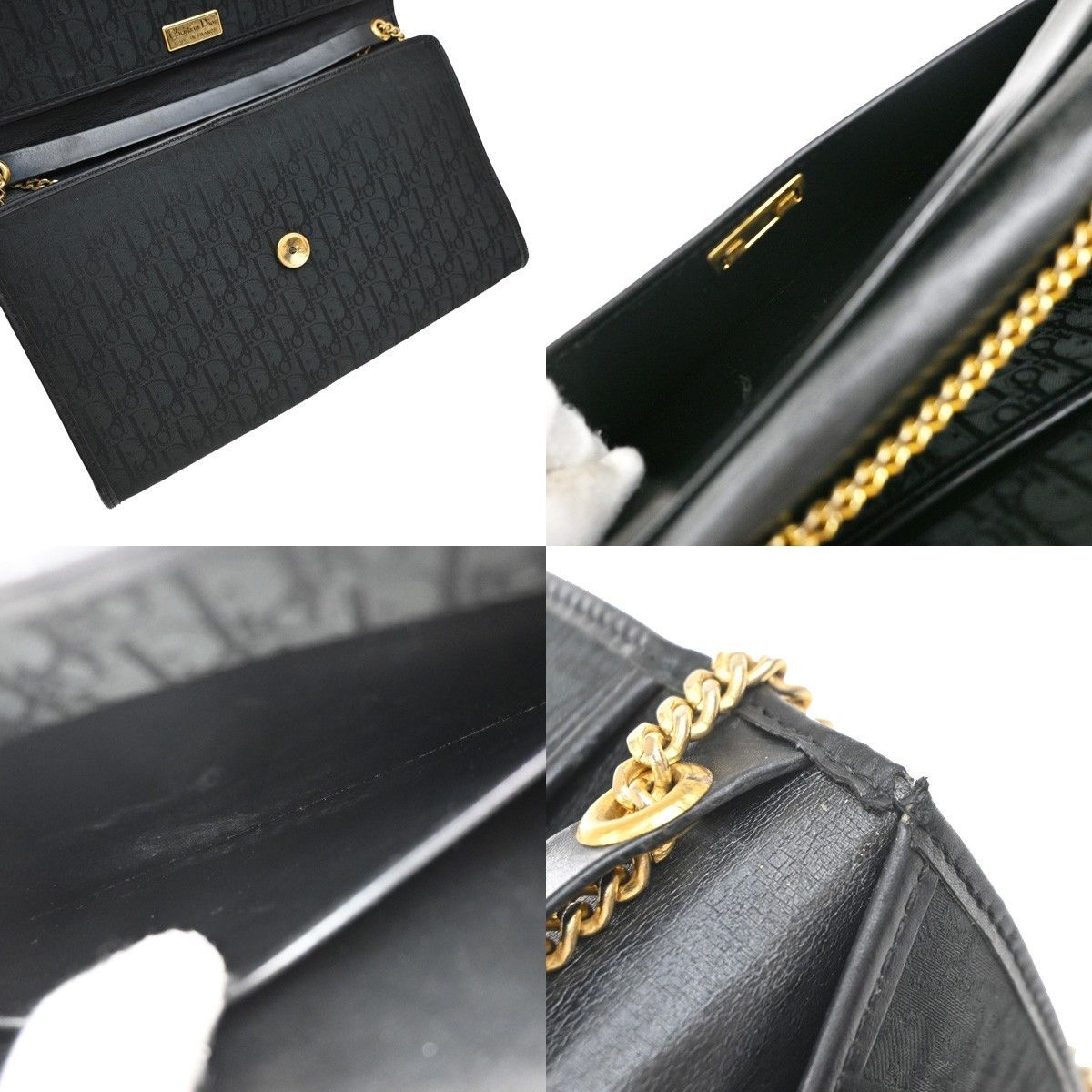 Dior Christian Dior Vintage Chain Flap Shoulder Bag Diorissimo Canvas Size ONE SIZE - 13 Thumbnail