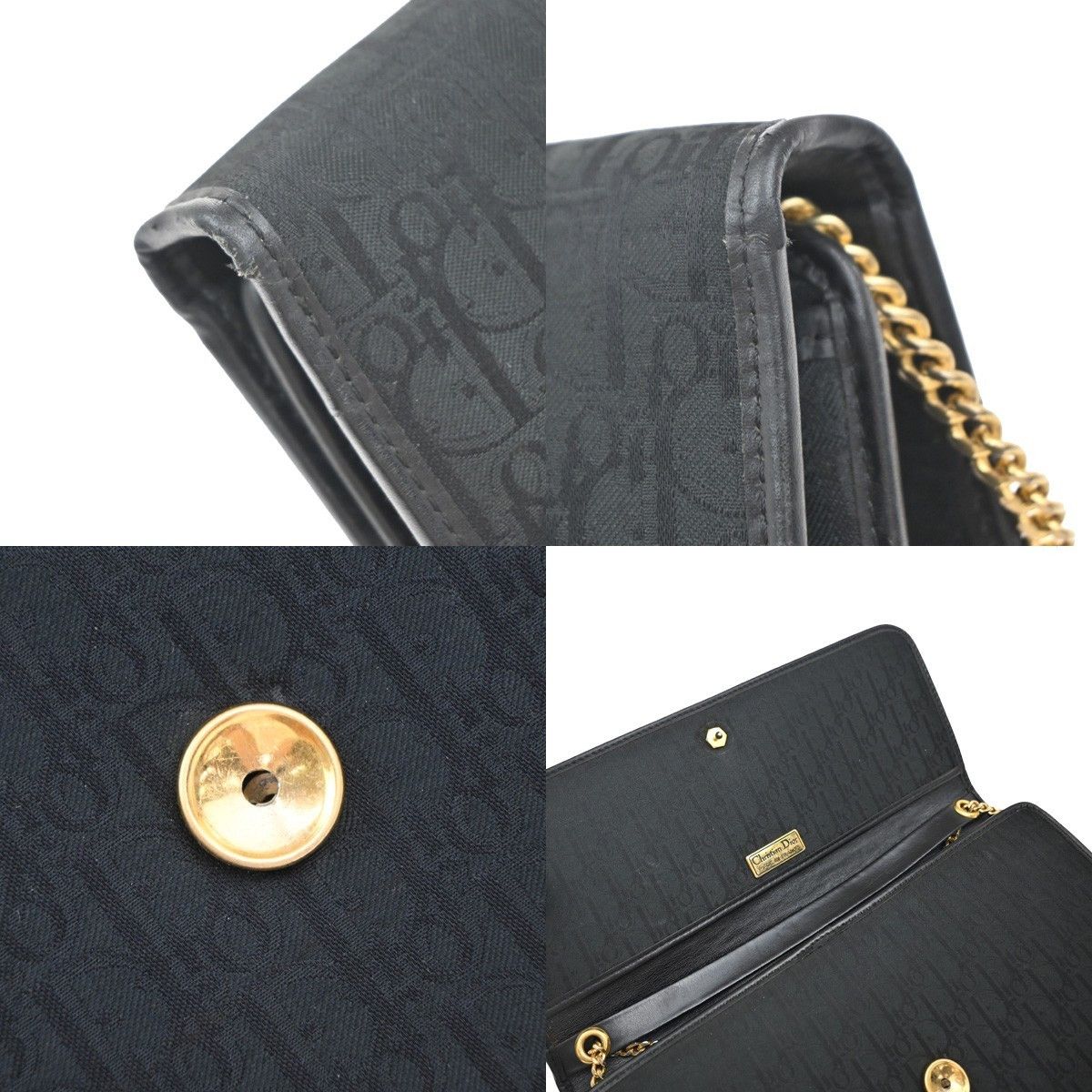 Dior Christian Dior Vintage Chain Flap Shoulder Bag Diorissimo Canvas Size ONE SIZE - 9 Thumbnail