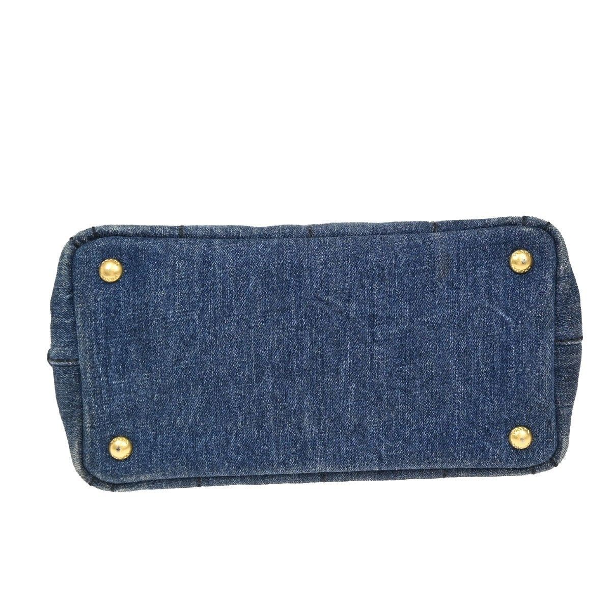 Prada Prada Canapa Open Tote Denim Size ONE SIZE - 11 Thumbnail