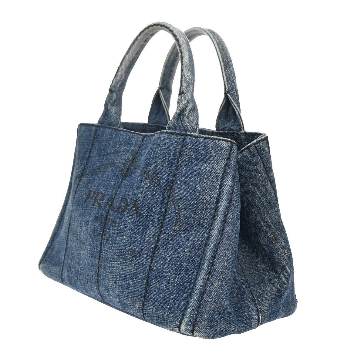 Prada Prada Canapa Open Tote Denim Size ONE SIZE - 3 Thumbnail