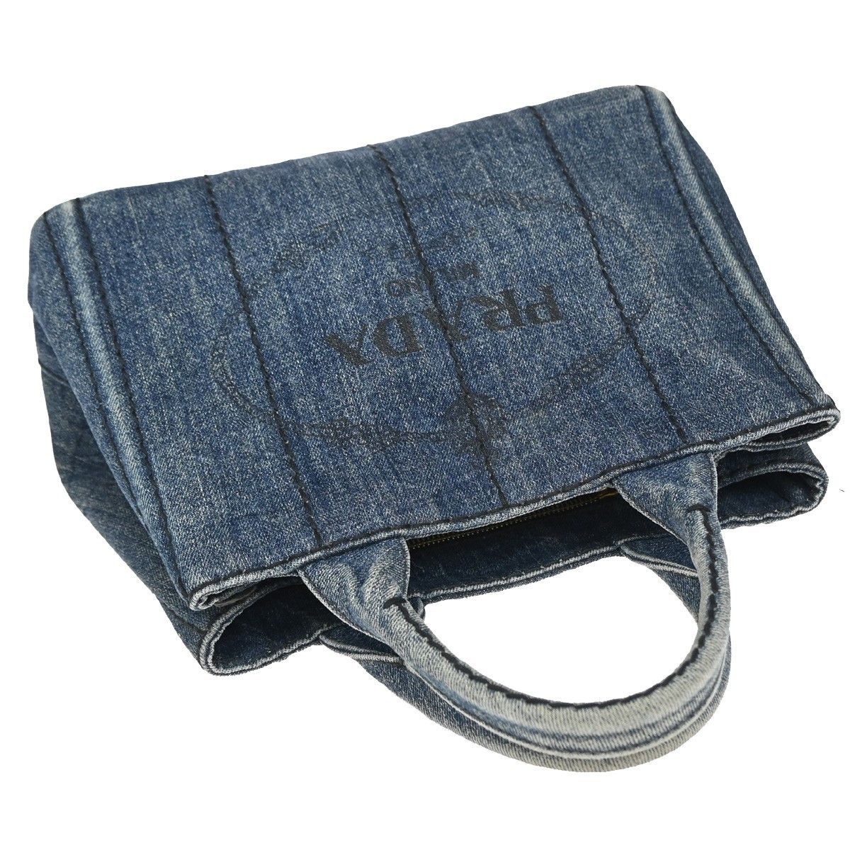Prada Prada Canapa Open Tote Denim Size ONE SIZE - 8 Thumbnail