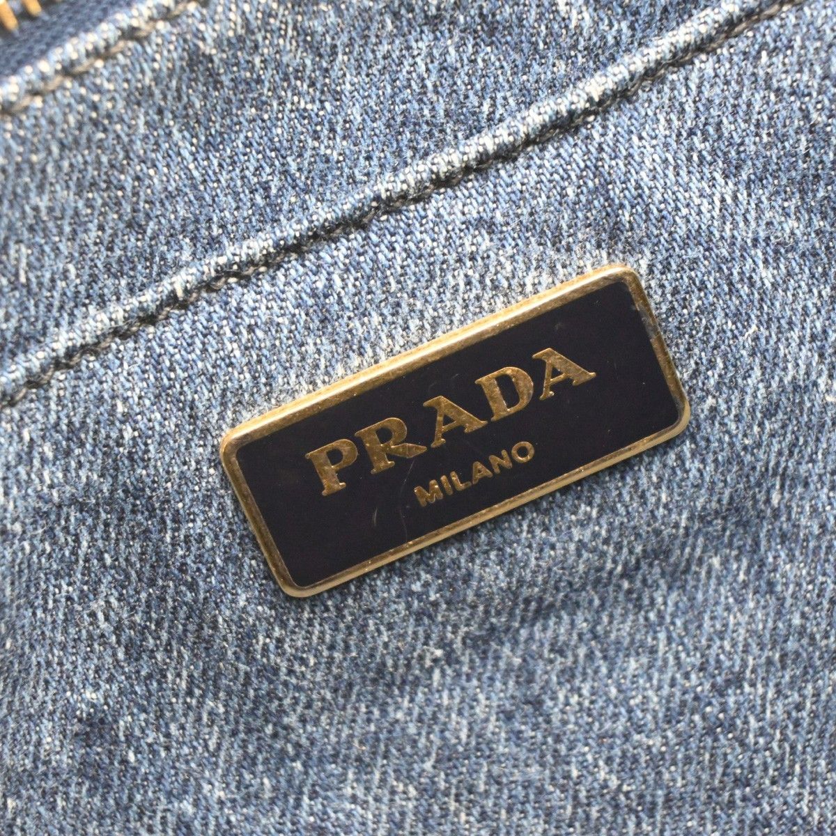 Prada Prada Canapa Open Tote Denim Size ONE SIZE - 6 Thumbnail