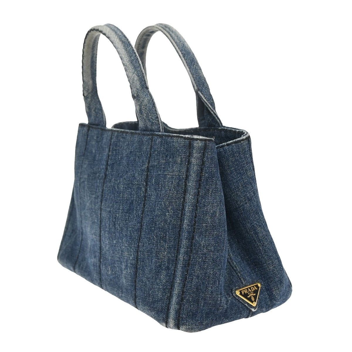 Prada Prada Canapa Open Tote Denim Size ONE SIZE - 4 Thumbnail