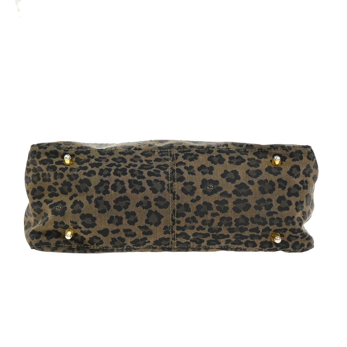 Fendi Fendi Vintage FF Handle Tote Leopard Print Jacquard Size ONE SIZE - 12 Thumbnail
