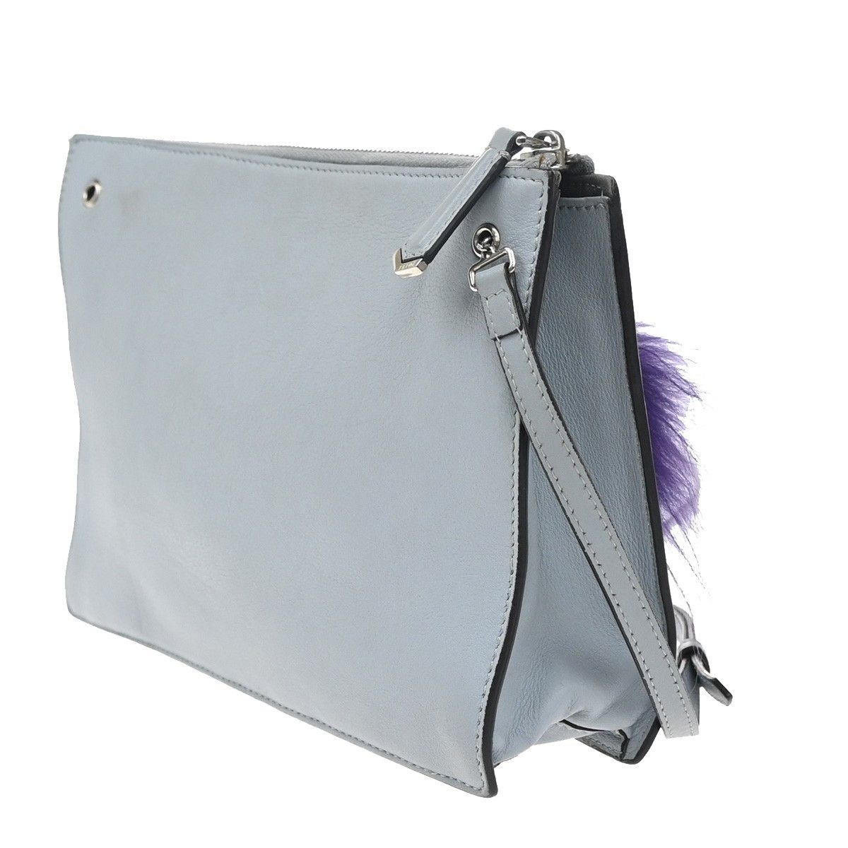 Fendi Fendi Monster Front Pocket Clutch Leather with Fur Size ONE SIZE - 4 Thumbnail