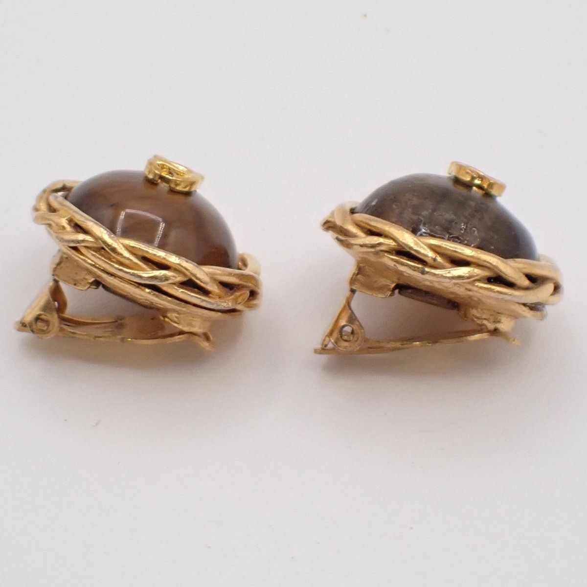 Chanel Chanel CC Button Clip-On Earrings Metal with Faux Pearl Size ONE SIZE - 4 Thumbnail