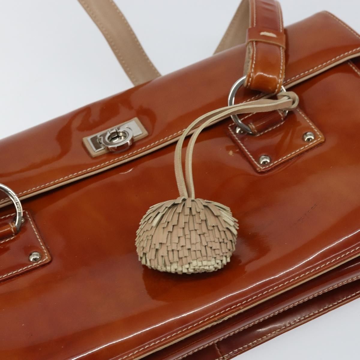 Salvatore Ferragamo Salvatore Ferragamo Gancini handbag Patent leather Size ONE SIZE - 16 Thumbnail