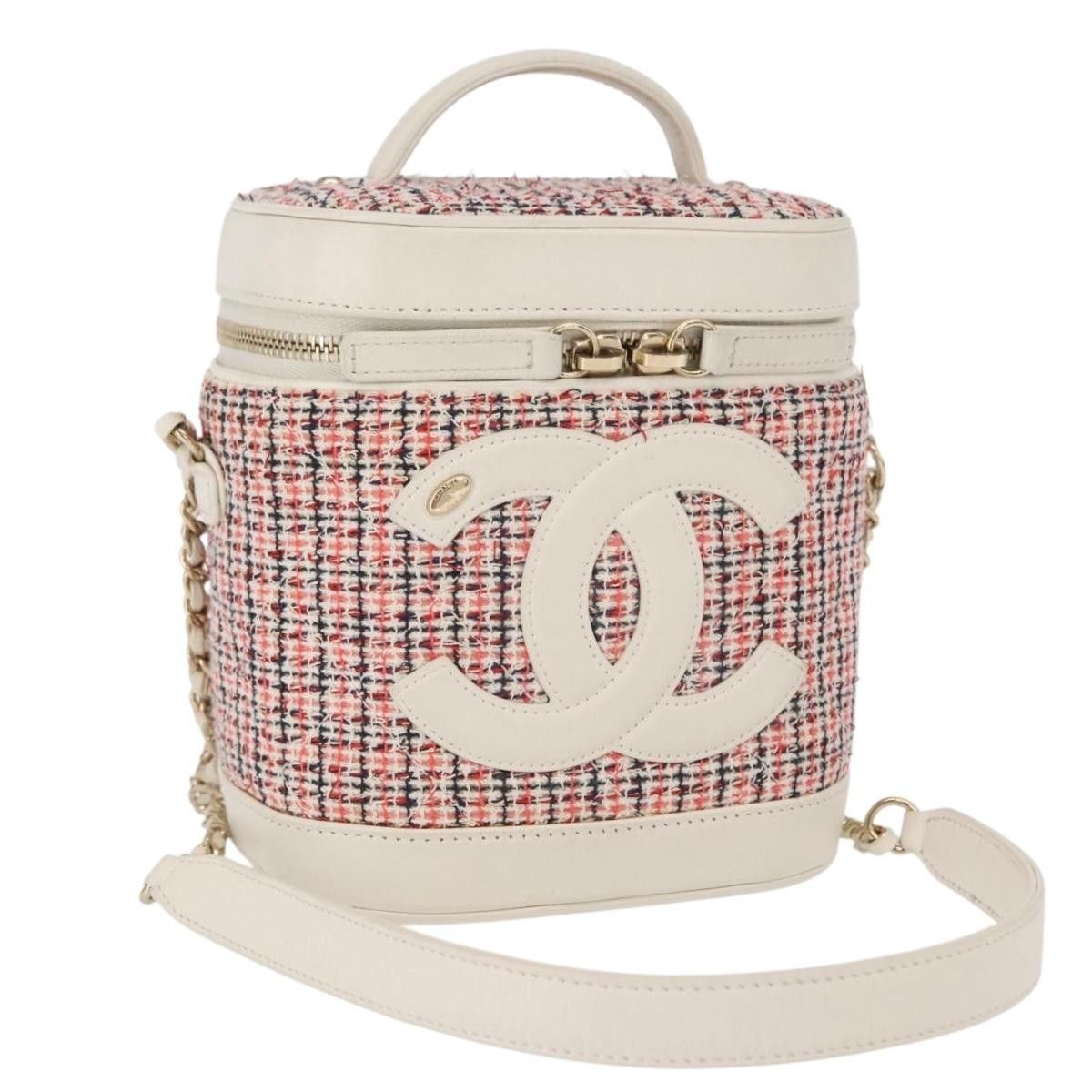 Chanel Chanel CC Mania Vanity Case Tweed with Lambskin Size ONE SIZE - 16 Thumbnail