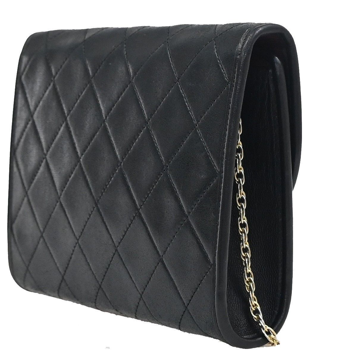 Chanel Chanel Vintage Round Flap Bag Quilted Lambskin Size ONE SIZE - 4 Thumbnail
