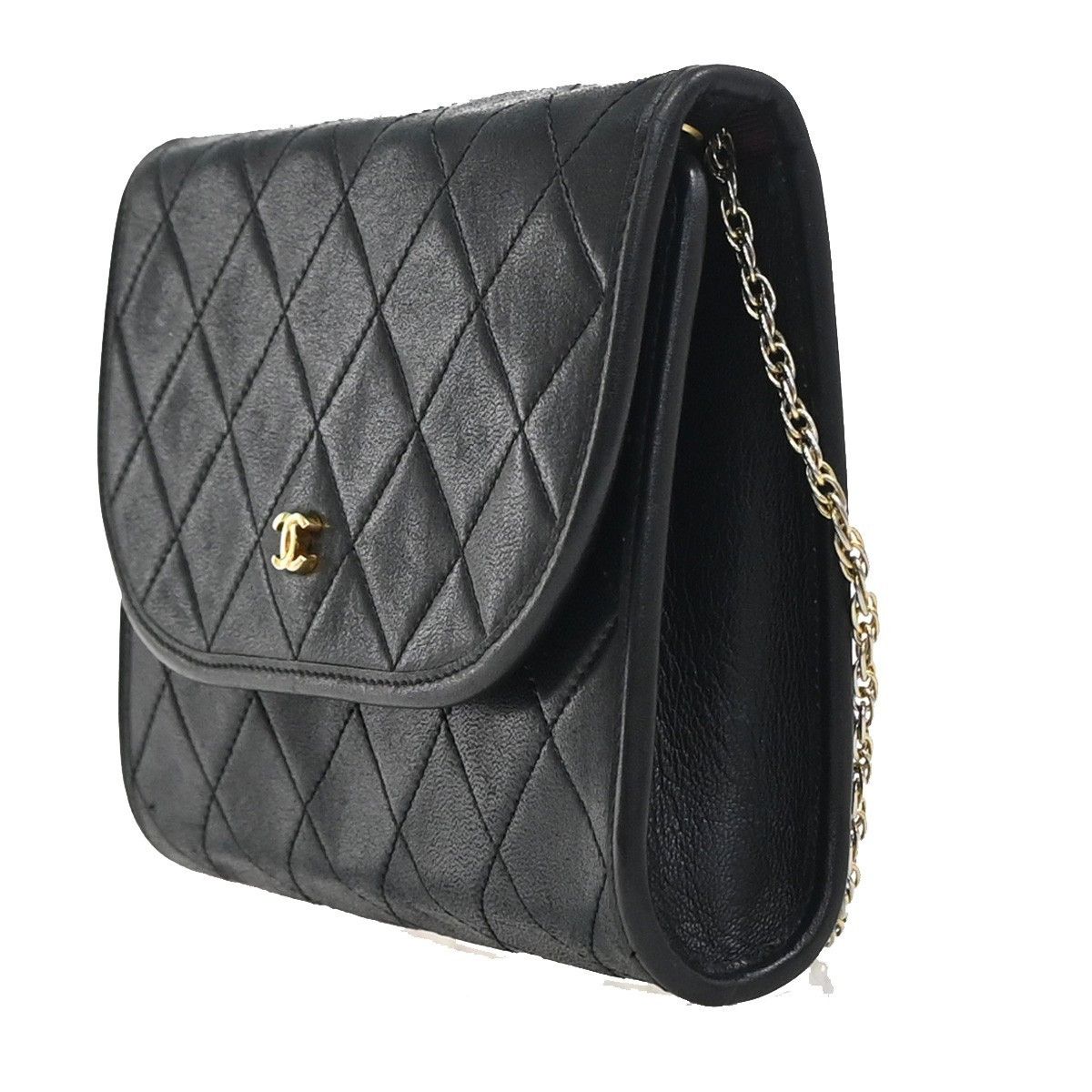 Chanel Chanel Vintage Round Flap Bag Quilted Lambskin Size ONE SIZE - 3 Thumbnail