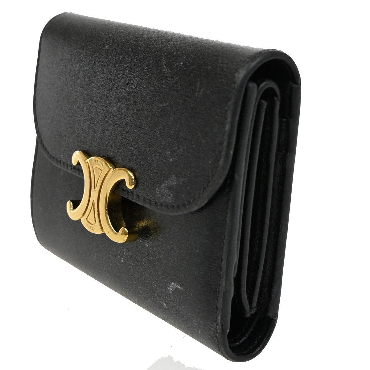 Celine Celine Triomphe Trifold Wallet Leather Size ONE SIZE - 2 Thumbnail
