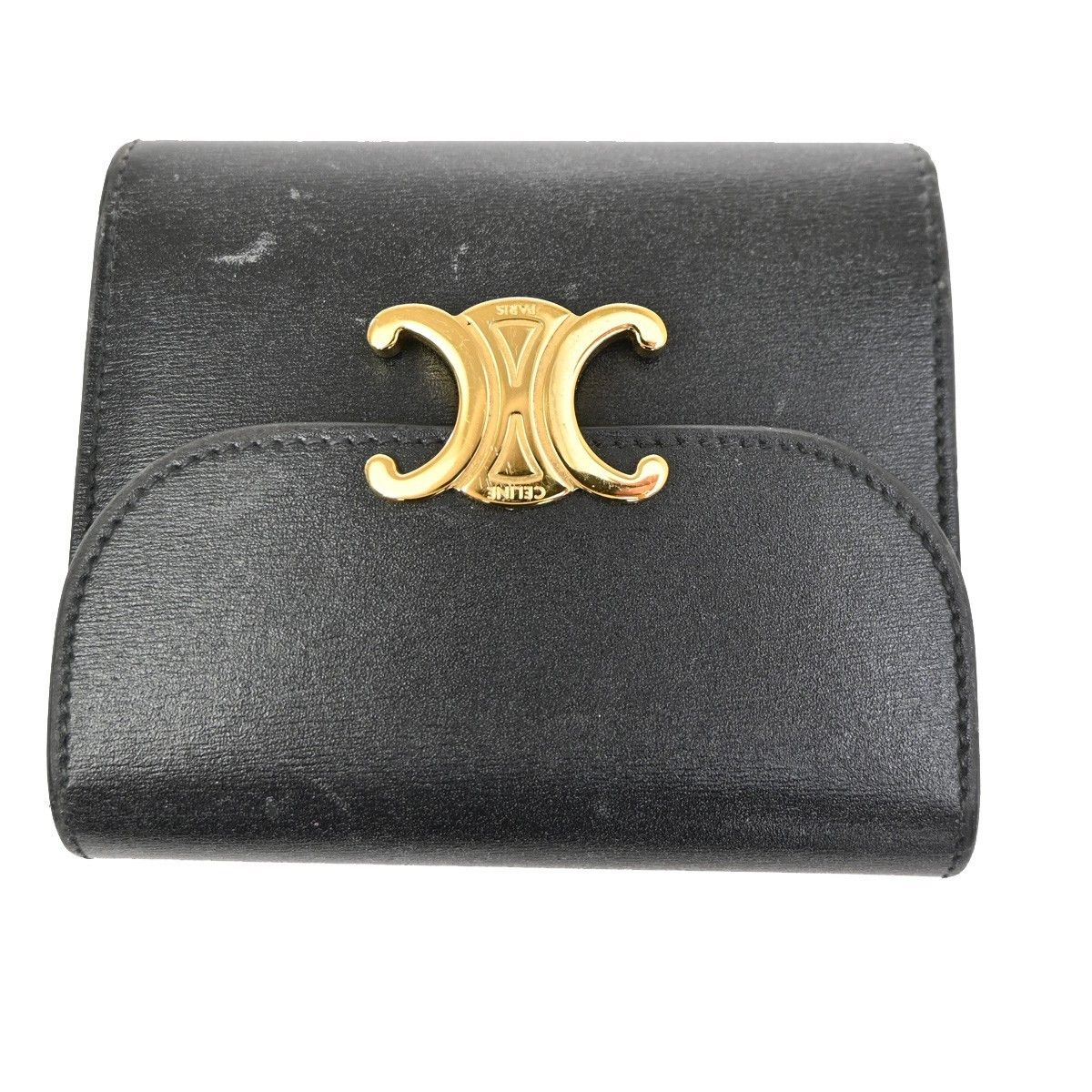 Celine Celine Triomphe Trifold Wallet Leather Size ONE SIZE - 5 Thumbnail